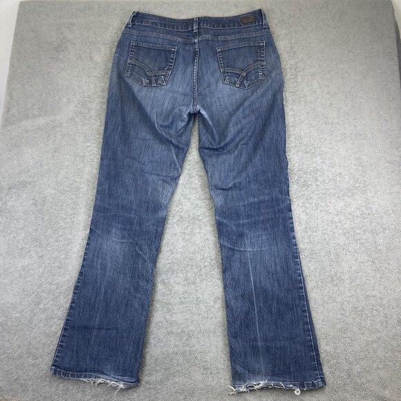 Lee Riders Jeans Women's 14 L (Fits 35x33) Blue Boot Cut‎ No Gap Waist Mid Rise - Picture 2 of 14